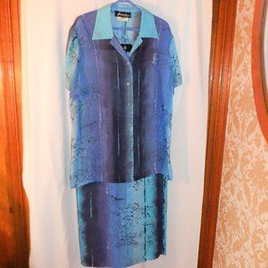 Simply Amazing Long Wrap Style SKIRT with Matching TOP by *** FARAUCHE Sport ***